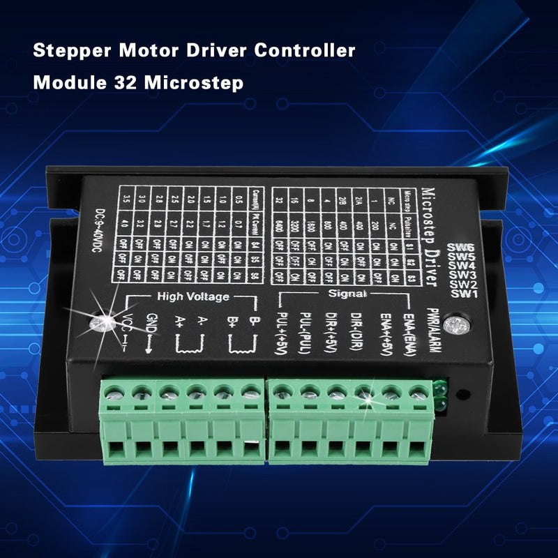  [AUSTRALIA] - TB6600 DC 9-40V 160W 0.2-5A stepper motor driver, phase hybrid hybrid stepper motor driver board stepper controller module board 32 microstep, CNC engraving machine stepper motor driver control