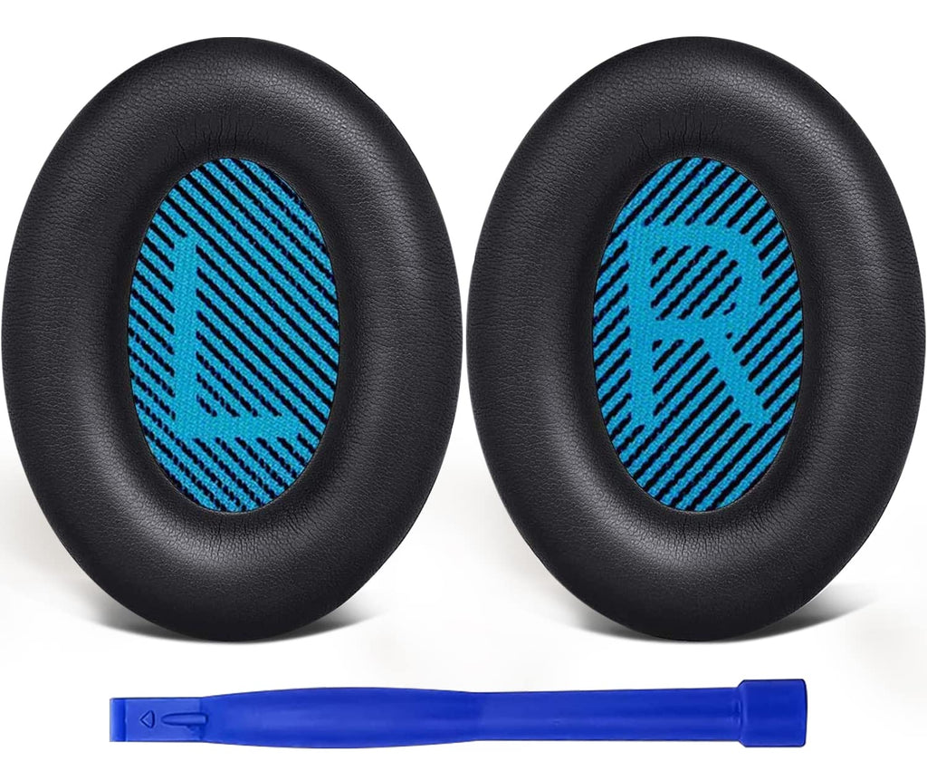  [AUSTRALIA] - Professional Earpads Cushions for Bose Headphones, Replacement Ear Pads for Bose QuietComfort 15 QC15 QC25 QC2 QC35/Ae2 Ae2i Ae2w/SoundTrue & SoundLink Around-Ear Series Blue-Black