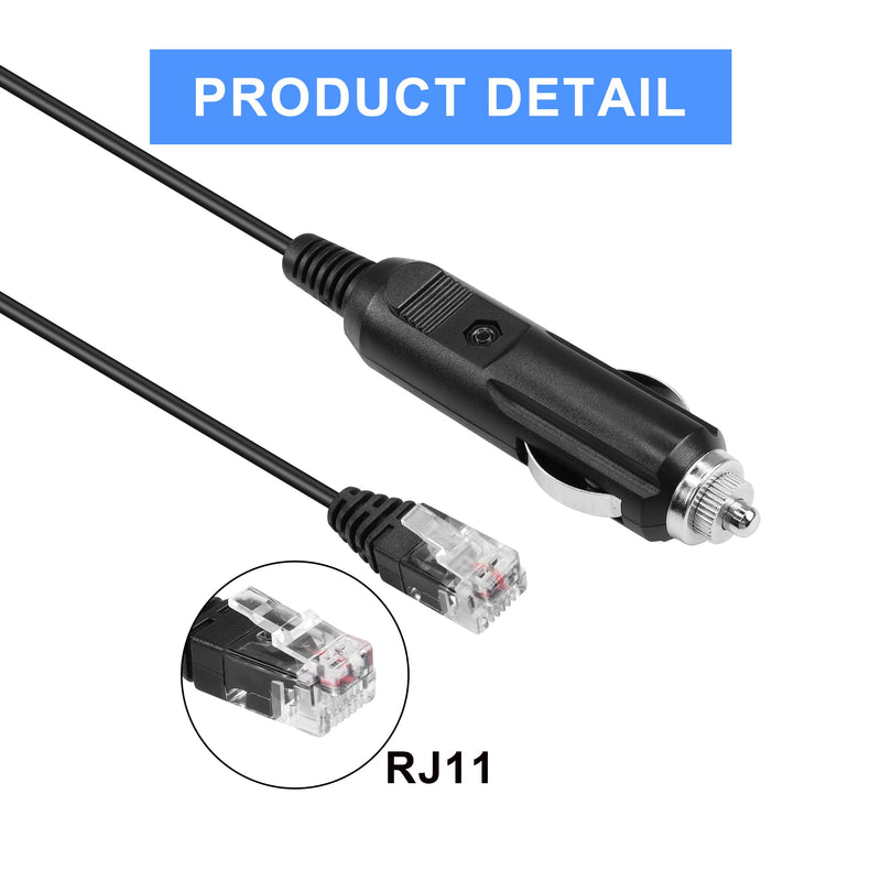  [AUSTRALIA] - PNGKNYOCN Radar Detector Adapter Cable，12V Car Cigarette Lighter to RJ11 Power Adapter Cable with 2A Fuse for Powering Radar Detectors with RJ11 Jacks(1.5M/4.9FT)
