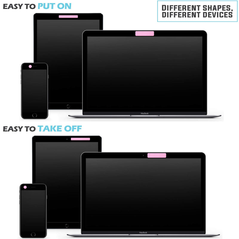 [AUSTRALIA] - Webcam Covers - Laptop Webcam Cover - Tablet Webcam Covers - Smart TV & for Every Size Webcam on Any Device - Reusable/Multi-use – Protect Your Privacy with Gecko - Pink