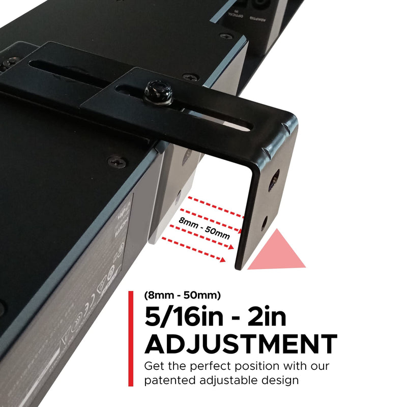  [AUSTRALIA] - Soundbar 300/500/600/700/900, TV Speaker & Soundtouch 300 Adjustable Wall Mount Kit, Black, for Bose Sound bar Smart 300, 500, 600, 700, 900, Mounting Bracket