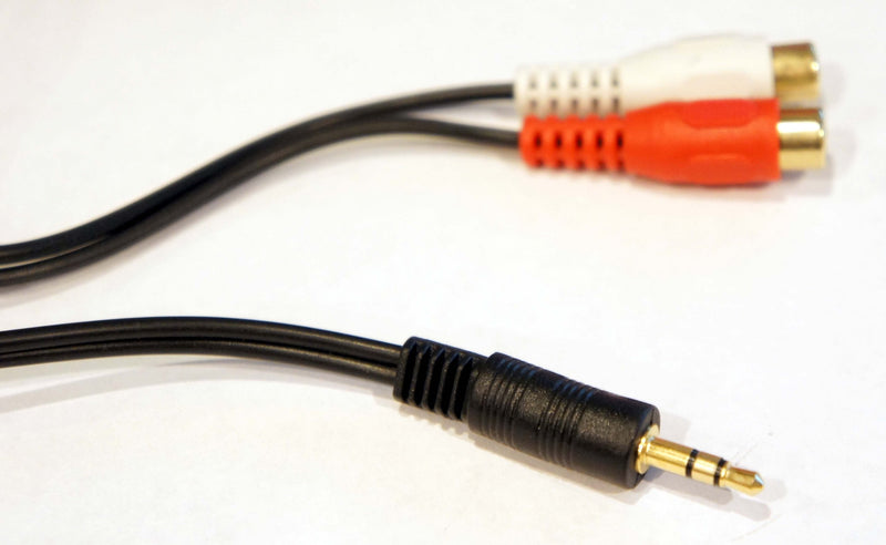 6 Foot Y Splitter 3.5mm (1/8 Inch) TRS Male Stereo to Dual RCA Left Right Female Breakout Cable - LeoForward Australia