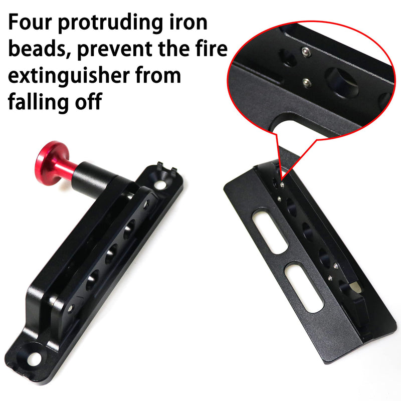  [AUSTRALIA] - Bestaoo Adjustable Roll Bar Fire Extinguisher Mount Holder for Jeep Wrangler TJ JK JKU JL UTV Polaris RZR Ranger Camper Van, Aluminum, Quick Release