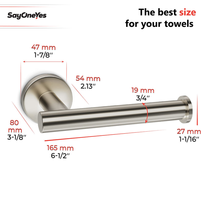  [AUSTRALIA] - Sayoneyes Brushed Nickel Toilet Paper Holder Wall Mount - Premium Quality SUS304 Stainless Steel Rotate Proof – Toilet Paper Roll Holder for Bathroom, Kitchen, Washroom (1 Pack) 1 Pack Brushed Grey