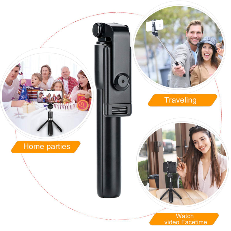  [AUSTRALIA] - USTINE Portable Selfie Stick Tripod, 3 in 1 Extendable Selfie Stick Phone Holder for iPhone 14/13/13 Pro/13 Pro Max/12/12 Pro/X/XR/XS/8/7/6S,Android Samsung Smartphone