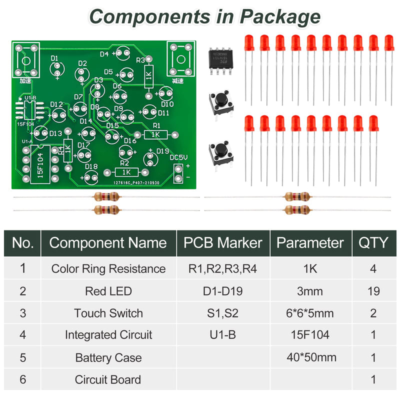  [AUSTRALIA] - Soldering Practice DIY Electronic Kit - MakerHawk Windmill Flashing Light Adjustable Speed PCB Board Educational Science Kit for Kids Adults