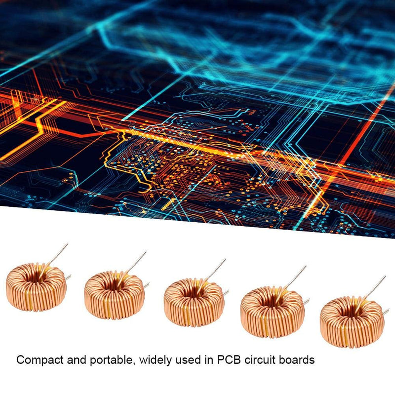  [AUSTRALIA] - 20PCs vertical toroid wind inductor wire, 5026 100UH 6A 0.6mm copper inductor coil for PCB, stable performance and durability