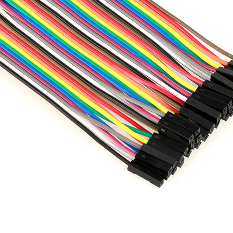  [AUSTRALIA] - Dupont Wires, 5PCS Wire Colorful 10Cm Jumper Wire Cable F2F Jumper Femmina 5Cm Breadboard Jumper Wires 40 Pin Wire Female to Female Ribbon Cable