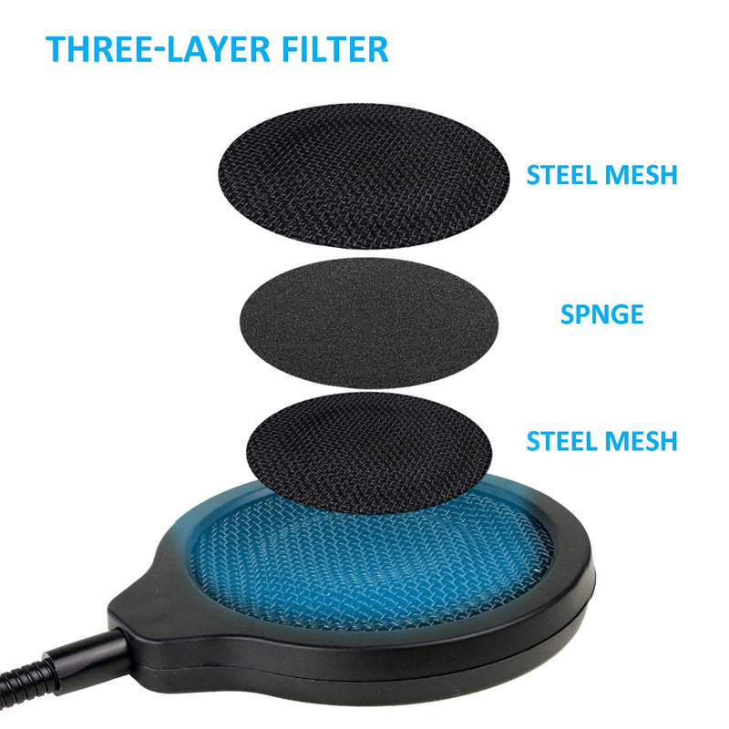  [AUSTRALIA] - MV7 Microphone Pop Filter Mask Shield For Shure MV7 Mic, 4 Inch 3 Layers Windscreen with Flexible 360°Gooseneck Clip by SUNMON
