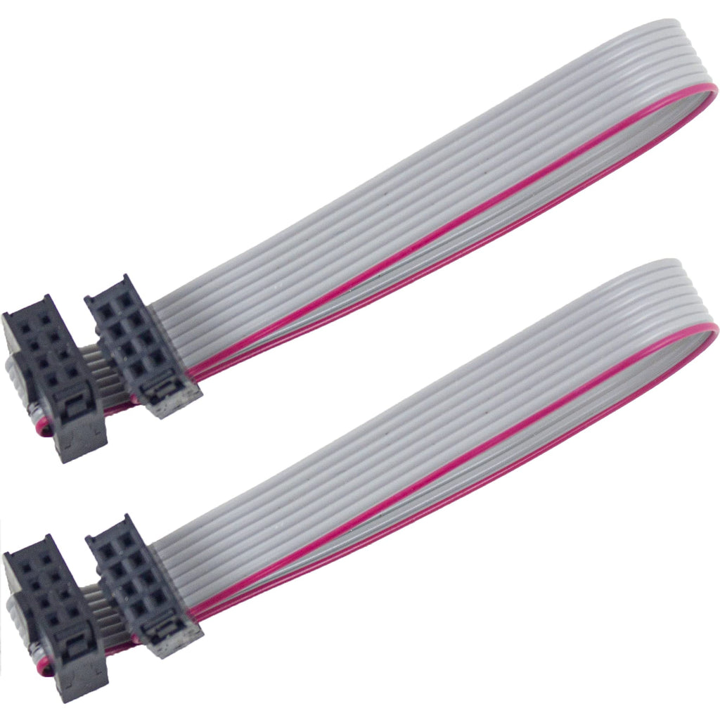  [AUSTRALIA] - jujinglobal 2pcs 2x4 8P 8 Pins IDC Connector 2.54MM Gray Flat Ribbon Cable About 20cm (8")