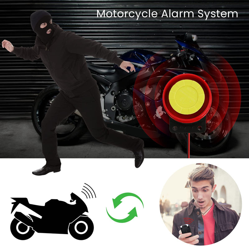  [AUSTRALIA] - ATFWEL Waterproof Motorcycle Alarm System 12V Motorcycle Anti-Theft Alarm Security System Remote Control Horn Alarm Warner Adjustable 5 Sensitivity Levels
