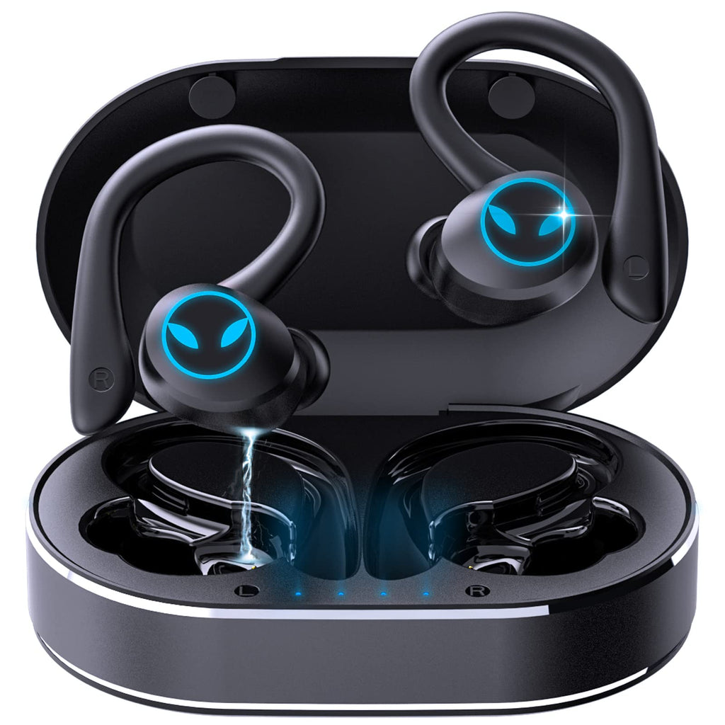  [AUSTRALIA] - Wireless Earbuds Bluetooth Headphones Sport, Over Ear Wireless Ear Buds with Earhooks Bass Sound Built-in Mic Waterproof in Ear Bluetooth Earphones, 2022 Ear Buds Wireless Bluetooth eabuds Workout 42H