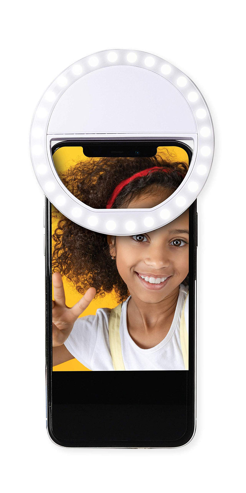  [AUSTRALIA] - Portable Selfie Ring Light Clip - from Jensen. for Photo/Vlogging/Video Conferencing. 3 Levels of Brightness. Compatible with All Smart Phones, Tablets and Laptops - Rechargeable