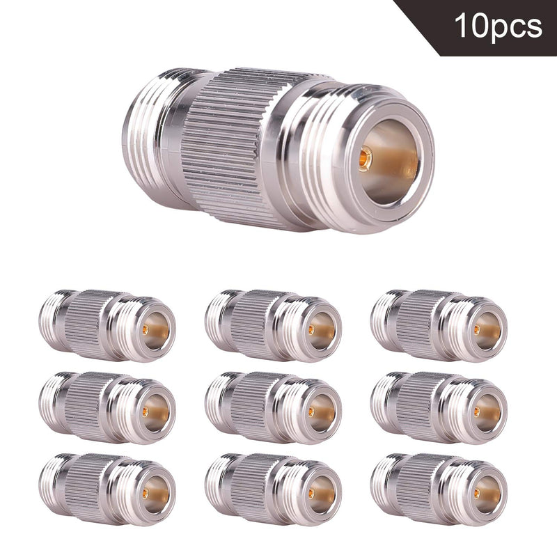  [AUSTRALIA] - 10PCS N-Female to N-Female Connector RF Coax Cable Adapter Barrel Connectors Double Female Connector Plug by XRDS-RF(NOT for TV)