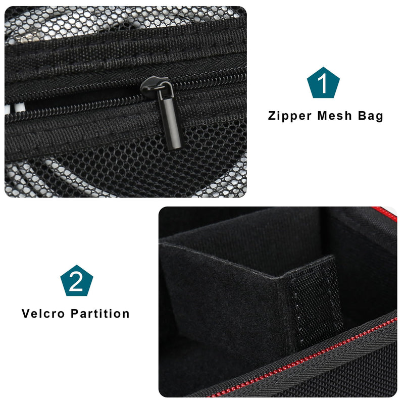  [AUSTRALIA] - Canboc Carrying Camera Case for Sony ZV-1/ ZV-1 II/ZV-1F Vlog Digital Camera & Vlogger Accessory Kit Tripod, Travel Storage Bag with Strap, Mesh Pocket fit Cable, Black