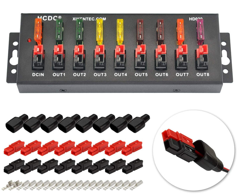  [AUSTRALIA] - HCDC 1 in 8 Out 40Amp Connector Power Splitter Distributor Source Strip Module