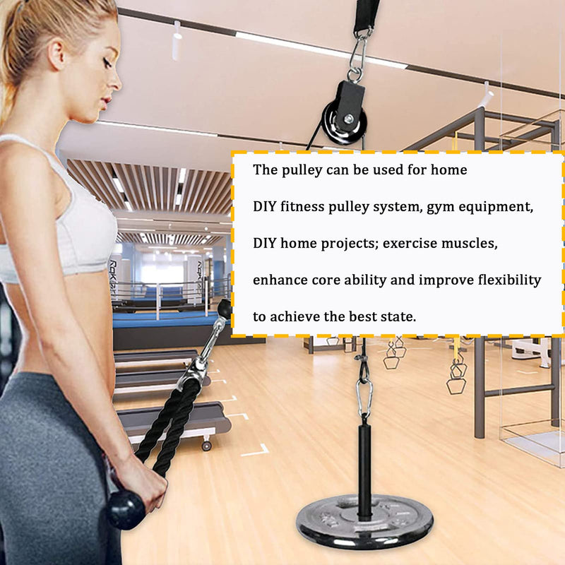  [AUSTRALIA] - Silent Pulley Cable Pulley 360 Degree Rotation Traction Wheel for LAT Pulley System DIY Attachment Home Gym Accessories Lifting Blocks Hoists Ladder Lift Home Projects Clothesline Shop Lifts (3.54in) 3.54in