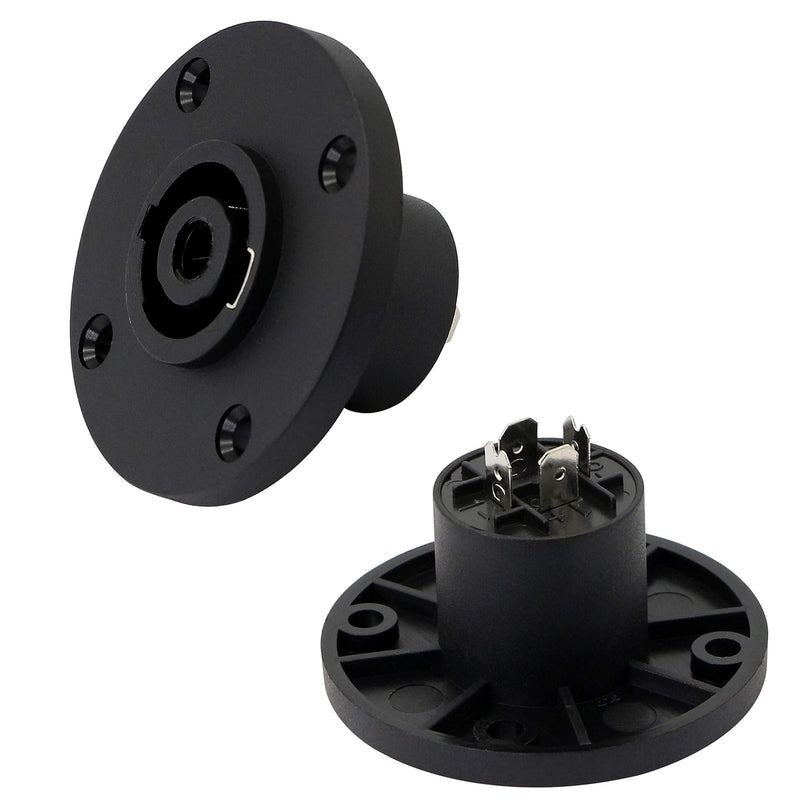  [AUSTRALIA] - Speakon NL4FC，GELRHONR NL4 Connector Round Speaker Plug Twist Lock 4 Pole Speaker Plug Compatible with Speakon NL4FC, NL4FX, NLT4X, NL2FC, NA4LJ, NA4LJX, NL4MP, NL4MPR - 2 Pairs