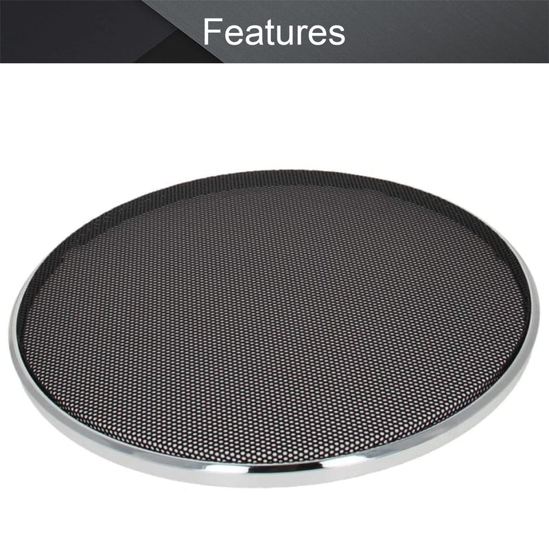  [AUSTRALIA] - Fielect 4Pcs 7 inch Speaker Grill Cover Silver Trim Speaker Grill Mesh Decorative Subwoofer Grill Cover Guard Protector Audio Accessories 7"