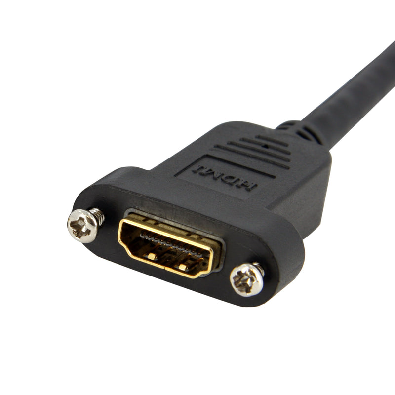 StarTech.com 3 ft. (0.9 m) HDMI Female to Male Adapter - Mounting - HDMI - HDMI Female to Male (HDMIPNLFM3) - LeoForward Australia