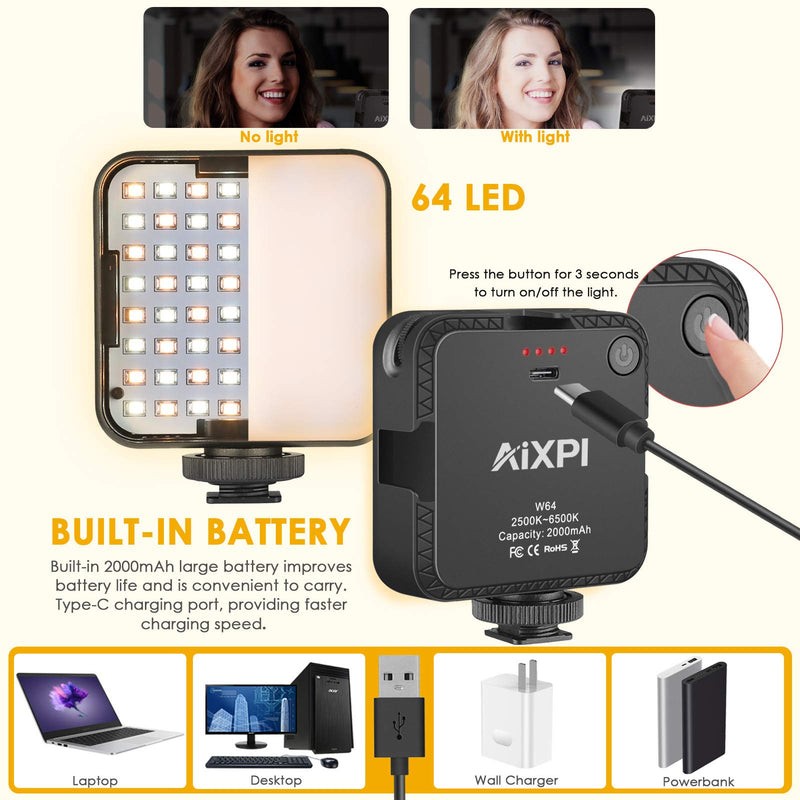  [AUSTRALIA] - Video Conference Lighting Kit, Laptop Light, Webcam Lighting with Clip, Zoom Light for Laptop Computer, Zoom Meeting, Remote Working, Streaming and Self Broadcasting, Vlogging(Dimmable & Rechargeable)