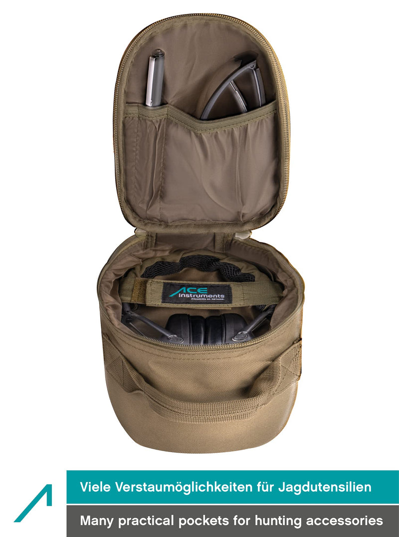  [AUSTRALIA] - ACE Travel Case Sordin Supreme PRO X Earmuffs -Hearing Protection Carry Bag with Adjustable Shoulder Strap Od Green