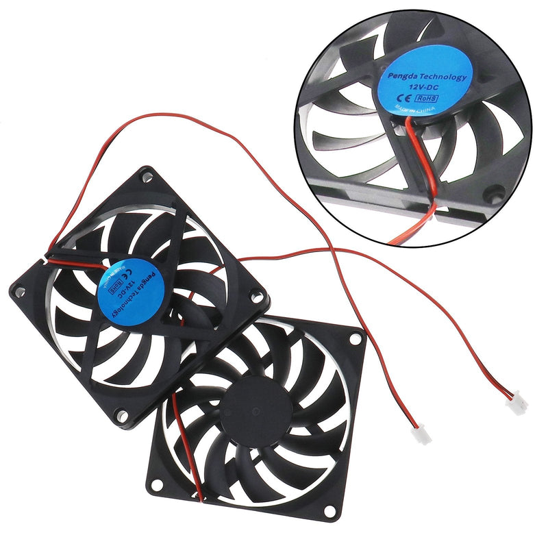  [AUSTRALIA] - SING F LTD 2X Standard Computer Fans PC Case Cooling Cooler Fans Brushless Silent 80x80x10mm DC 12V 2Pin