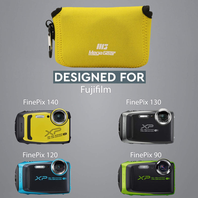  [AUSTRALIA] - MegaGear MG1836 Ultra Light Neoprene Camera Case Compatible with Fujifilm FinePix XP140, XP130, XP120, XP90 - Yellow