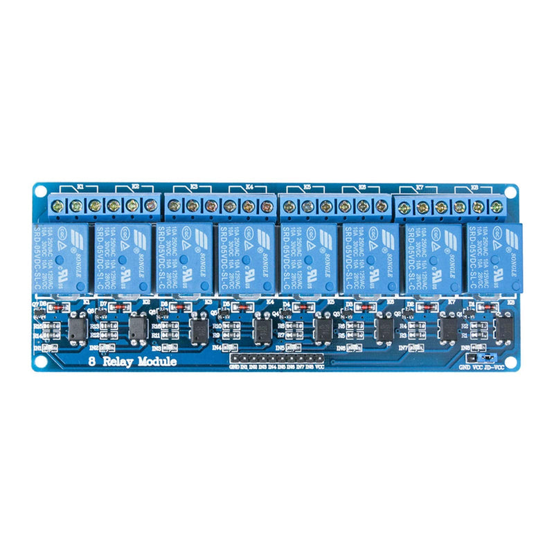  [AUSTRALIA] - ELEGOO 8 Channel DC 5V Relay Module with Optocoupler Compatible with Arduino UNO R3 MEGA 1280 DSP ARM PIC AVR STM32 Raspberry Pi
