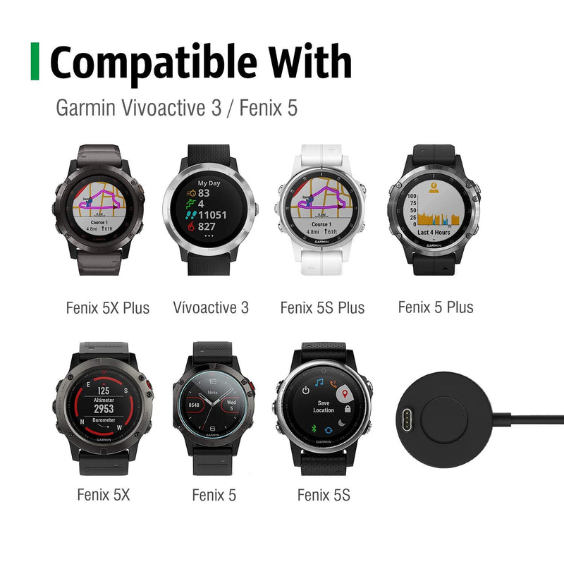  [AUSTRALIA] - MoKo Charger Dock Compatible with Garmin Vivoactive 3/4/4S/Venu/Fenix 7/7S/7X/5/5 Plus/5S/5S Plus/5X/5X Plus/6/6S/6X/6 Pro/6S Pro/6X Pro/Forerunner 745/Instinct, USB Data Sync Charging Station, Black