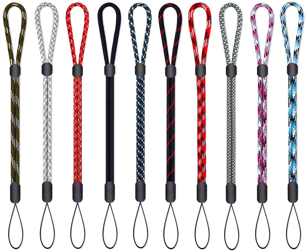  [AUSTRALIA] - Adjustable Wrist Lanyard Hand Strap 9.5 Inch for iPhone Samsung Camera GoPro USB Flash Drives Keys PSP and Other Portable Items 10 Piece by VEXMOTT (10 Mixed Colors) 10 Mixed