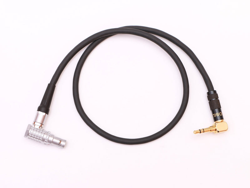  [AUSTRALIA] - Angled 3.5mm to 0B 5 Pin Time Code TC Cable for ARRI,Sound Devices,Tentacle Sync