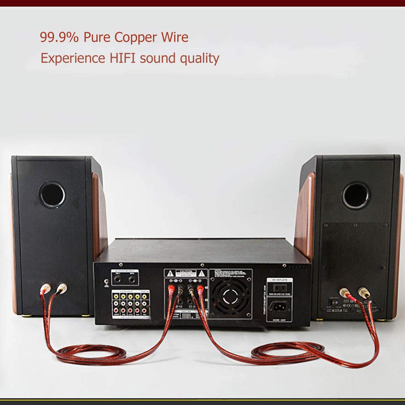  [AUSTRALIA] - MEIRIYFA 6.35mm to Banana Plug Speaker Cable, 1/4 TS Speaker Wire Cord to Dual Banana 4mm Plugs Audio Cable OFC HiFi Speaker Wire for DJ Application, Mixer -2m 6.35 to 4mm banana Plug