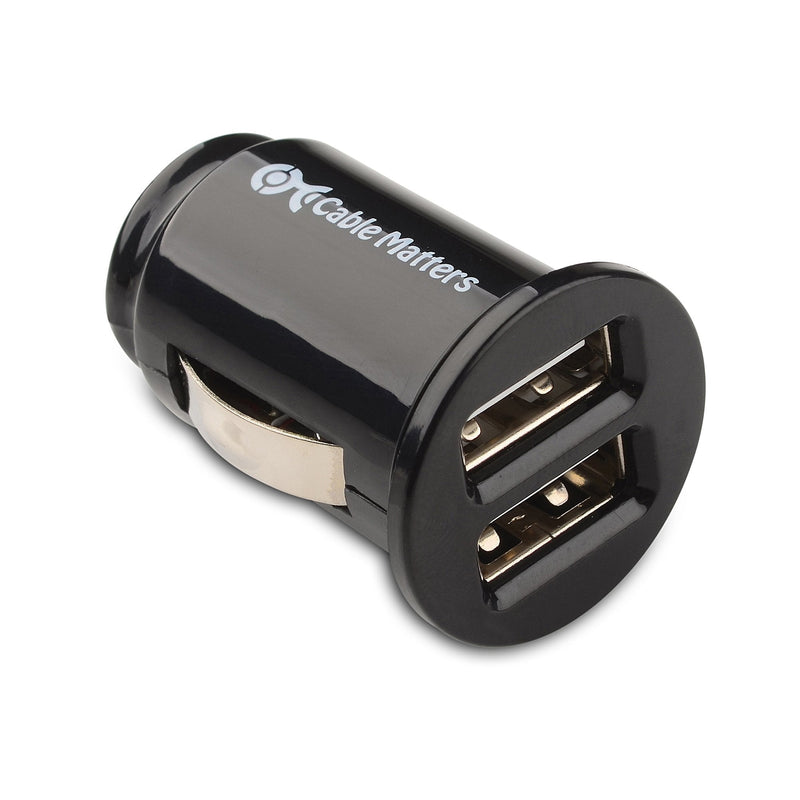  [AUSTRALIA] - Cable Matters Updated Version 2-Pack 10W 2A Flush Mount Mini Dual USB Car Charger with Smart Charging Chipset for iPhone XR XS, Samsung Galaxy S10, Note 9, LG G7, V40, Google Pixel 3, and More