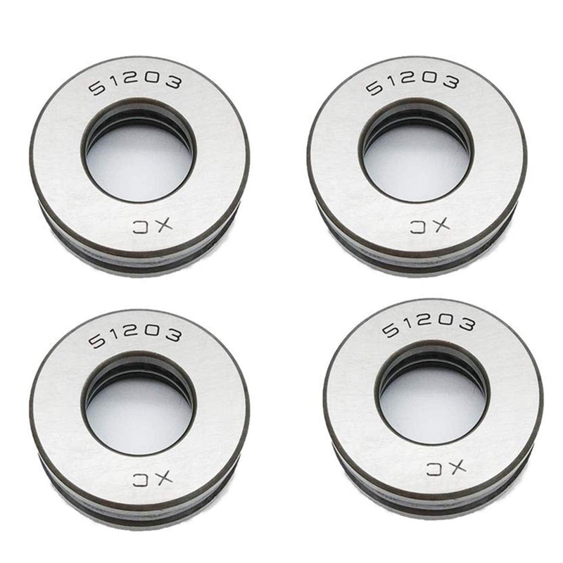  [AUSTRALIA] - XMHF 2Pcs 51203 Carbon Steel Axial Thrust Ball Bearing 17mm x 35mm x 12mm