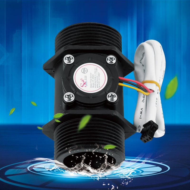 DN40 Turbine Flow Sensor Meter Thread Water Flow Hall Sensor Switch Flow Meter for Water heater G1.5" - LeoForward Australia