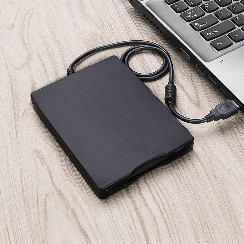  [AUSTRALIA] - USB Floppy Drive, MthsTec 3.5" USB External Floppy Disk Drive 1.44 MB Slim Plug and Play FDD Drive for PC Windows 2000/XP/Vista/Windows 7/8/10/Mac(Black)