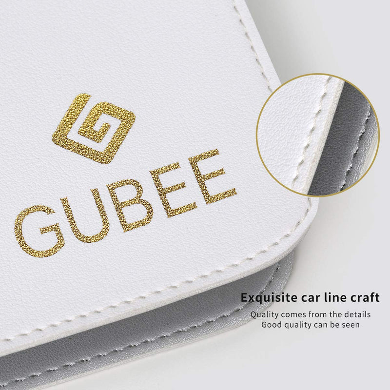 GUBEE PU Leather Multifunctional Office Desk Mat Mouse Pad ,Waterproof Non-Slip Anti-Dirty Leather Mouse Pad Mat Large for Office and Home,Travel,Size: 23.6x15.75x0.08inch (White/Silver) White/Silver - LeoForward Australia