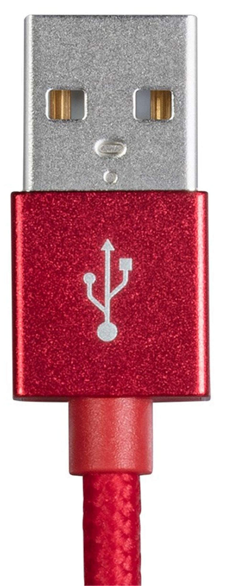  [AUSTRALIA] - Monoprice Apple MFi Certified Lightning to USB Charge & Sync Cable - 1.5 Feet - Red Compatible with iPhone X 8 8 Plus 7 7 Plus 6s 6 SE 5s, iPad, Pro, Air 2 - Palette Series