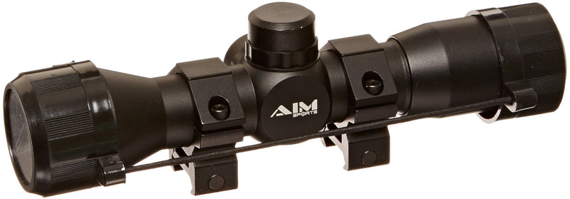  [AUSTRALIA] - Aim Sports 4X32 Compact Rangfinder Scope with Rings Standard Packaging