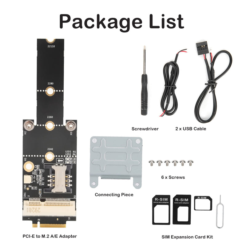  [AUSTRALIA] - Eboxer PCIe M.2 Adapter Converter for Laptop PC PCI E to NGFF M.2 A/E Adapter, 3G/4G/WiFi Mini Card to M.2 (NGFF) Host Controller Expansion Card