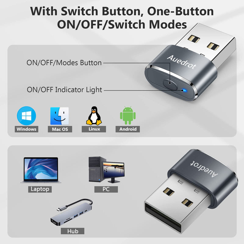  [AUSTRALIA] - Mouse Jiggler Undetectable Metal USB Mouse Mover with Switch Button, Automatic Mini Mouse Shaker with 2 Jiggle Modes, Mouse Simulator, Driver-Free, Plug & Play Keep Computer/Laptop Awake, Gray, 2 PCS