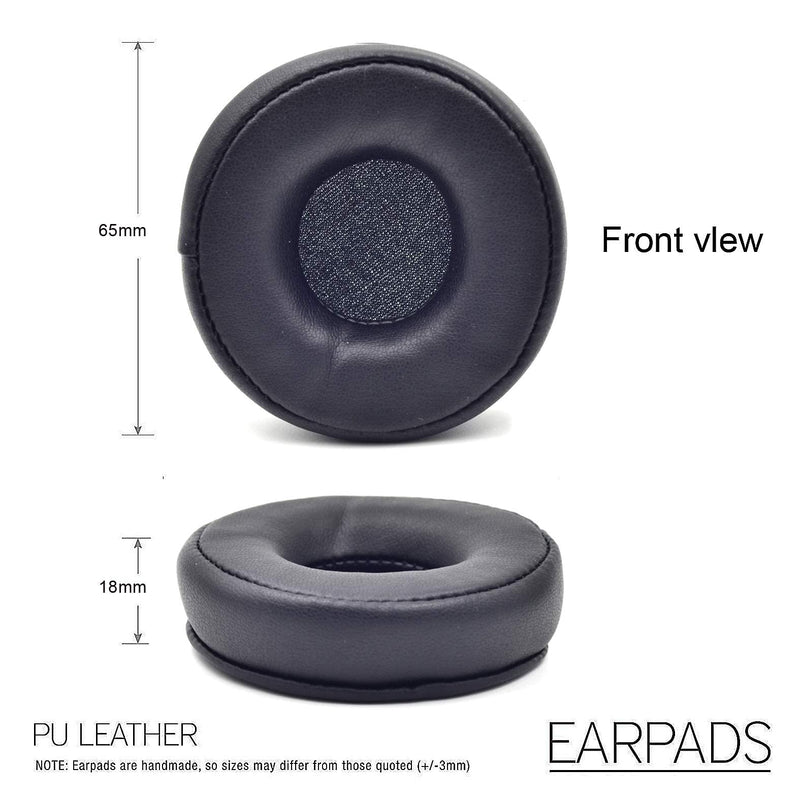  [AUSTRALIA] - Move Ear Pads - Replacement 25h Ear Cushion Pillow Parts Cover Seals Foam Compatible with Jabra Move / 25h Wireless/Plantronics BackBeat FIT 505 500 On-Ear Bluetooth Headphones, Softer Leather Black_BK