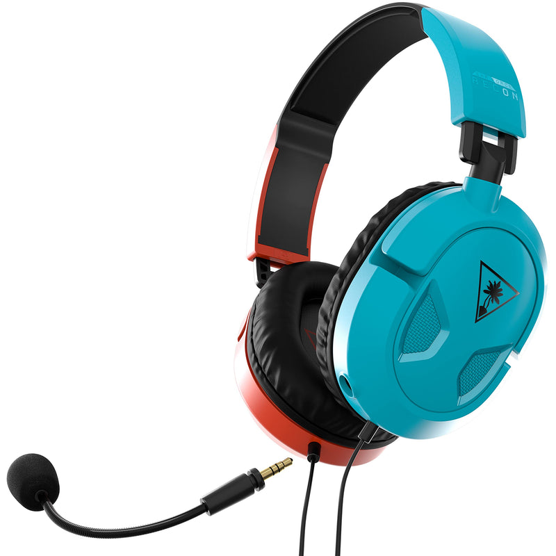  [AUSTRALIA] - Turtle Beach Recon 50 Gaming Headset for Nintendo Switch, Xbox Series X|S, Xbox One, PS5, PS4, PlayStation, Mobile, & PC with 3.5mm – Removable Mic, 40mm Speakers – Red/Blue
