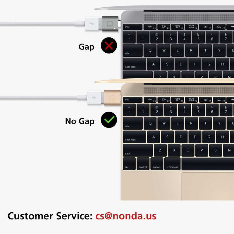  [AUSTRALIA] - nonda USB C to USB Adapter,USB-C to USB 3.0 Adapter,USB Type-C to USB, Thunderbolt 3 to USB Female Adapter OTG for Type-C Devices Gold