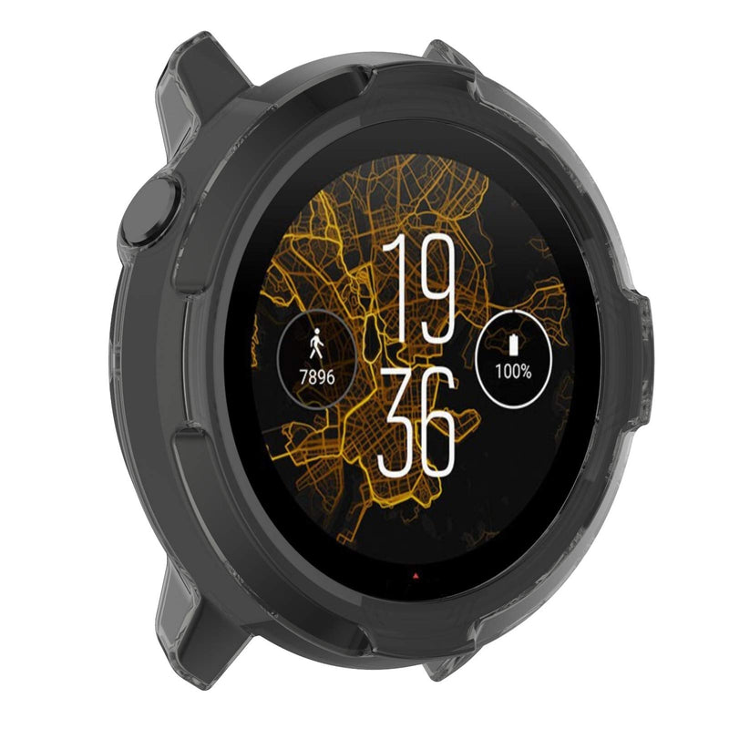  [AUSTRALIA] - Disscool Silicone Case for Suunto 7 GPS Sports Smart Watch, Soft Anti Drop Protective Skin for Suunto 7 GPS Sports Smart Watch (Black) Black