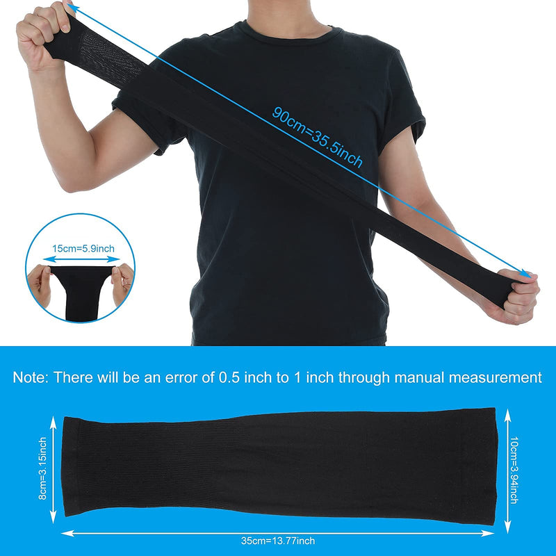  [AUSTRALIA] - 10/6Pairs Arm Sleeves for Men UV Protection Sleeves Compression Sleeves for Women 10pair Black