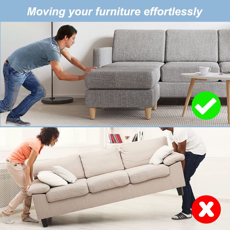  [AUSTRALIA] - 1 inch Furniture Sliders, 20pcs Teflon Furniture Glides with Screws for Easy Moving on Carpet (Coffee)