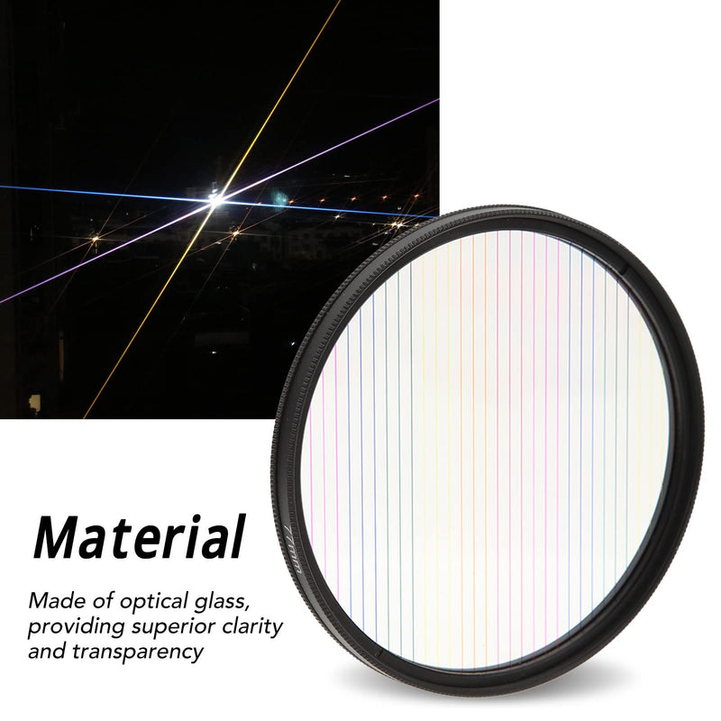  [AUSTRALIA] - 77mm Camera Filter, Double Sided Special Effects Filter, Special Effects Filter Lens Accessories, Rainbow Glare Brushed Filter for Selfie Shooting, Movies, Music, Videos