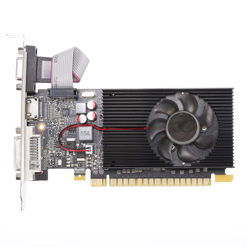  [AUSTRALIA] - Generic Computer Graphics Card, 1G GT610 Image Card Graphics Card, Alloy Material Desktop Computer Heat Distribution Performance Gaming Graphics Card